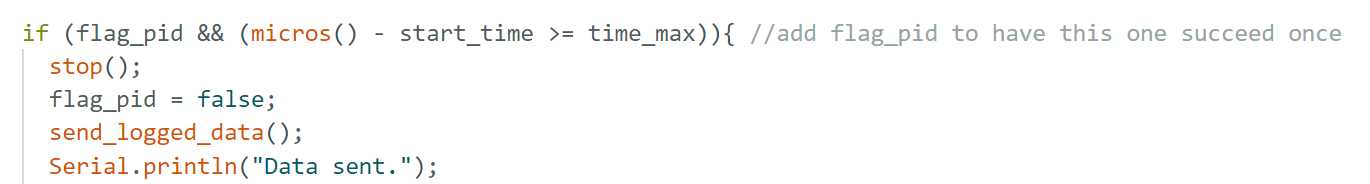 flag stopping data logging