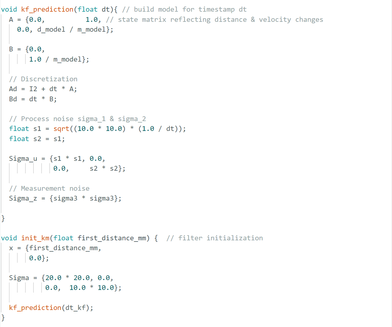 Kalman Filter Implementation